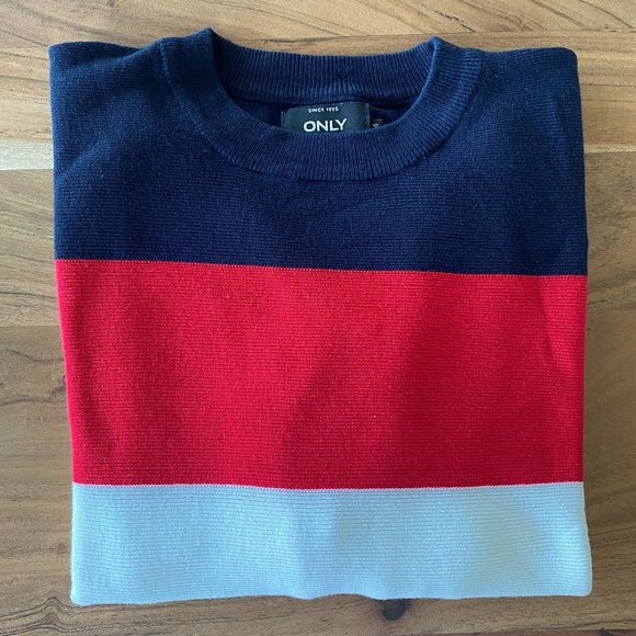 ONLY COLOUR BLOCK HIGH-LOW PULLOVER KNIT - Picture 1 of 6